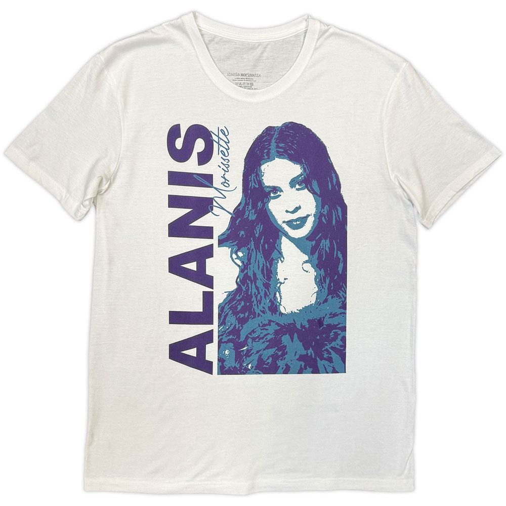 Alanis Morissette - Portrait Photo Herren TShirt - WeiÃŸ
